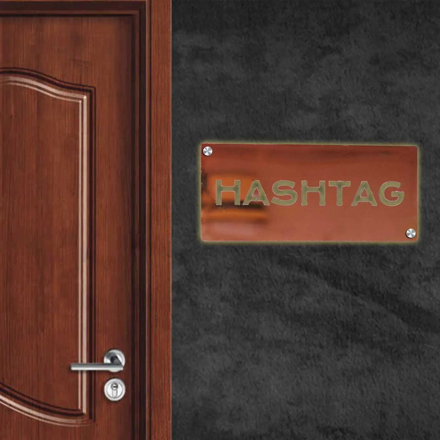 Personalized Weatherproof Rectangle Stainless Steel Metal Name Plate for Home - Harshita Craft
