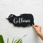 Personalized Metal Name Plate for Home – Weatherproof Butterfly Design - Harshita Craft