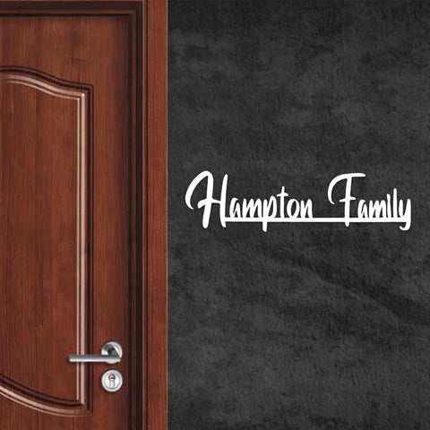 Personalized Weatherproof Minimal Laser Cut Metal Name Plate for Home