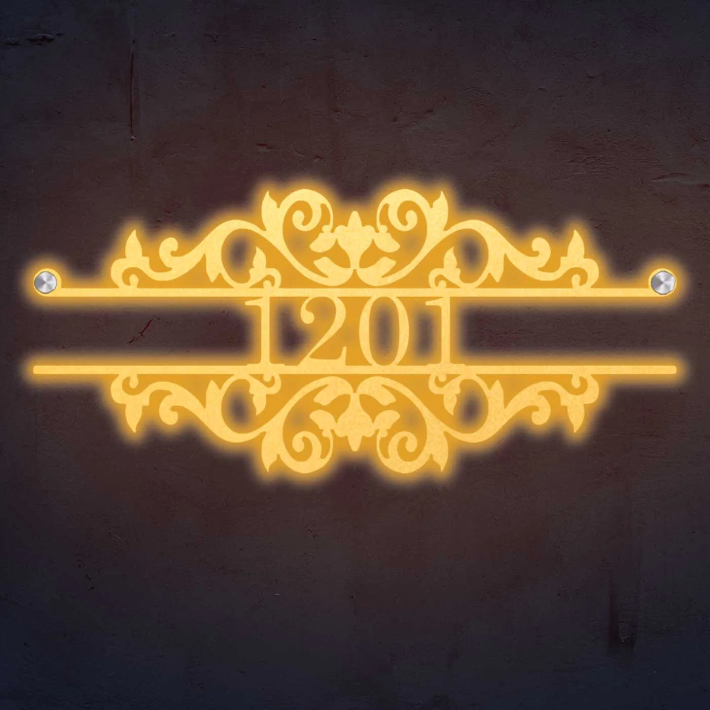 Personalized Laser Cut Steel Metal Name Plate for Home - Harshita Craft