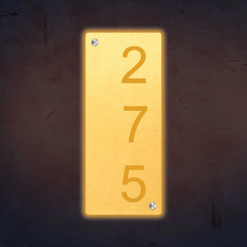 Personalized Metal Name Plate for Home – Minimalist Vertical Steel Design