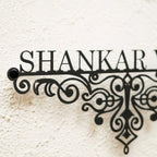 Personalized Metal Name Plate for Home – Weatherproof Mild Steel Name Plate for Villa & House Entrance - Harshita Craft