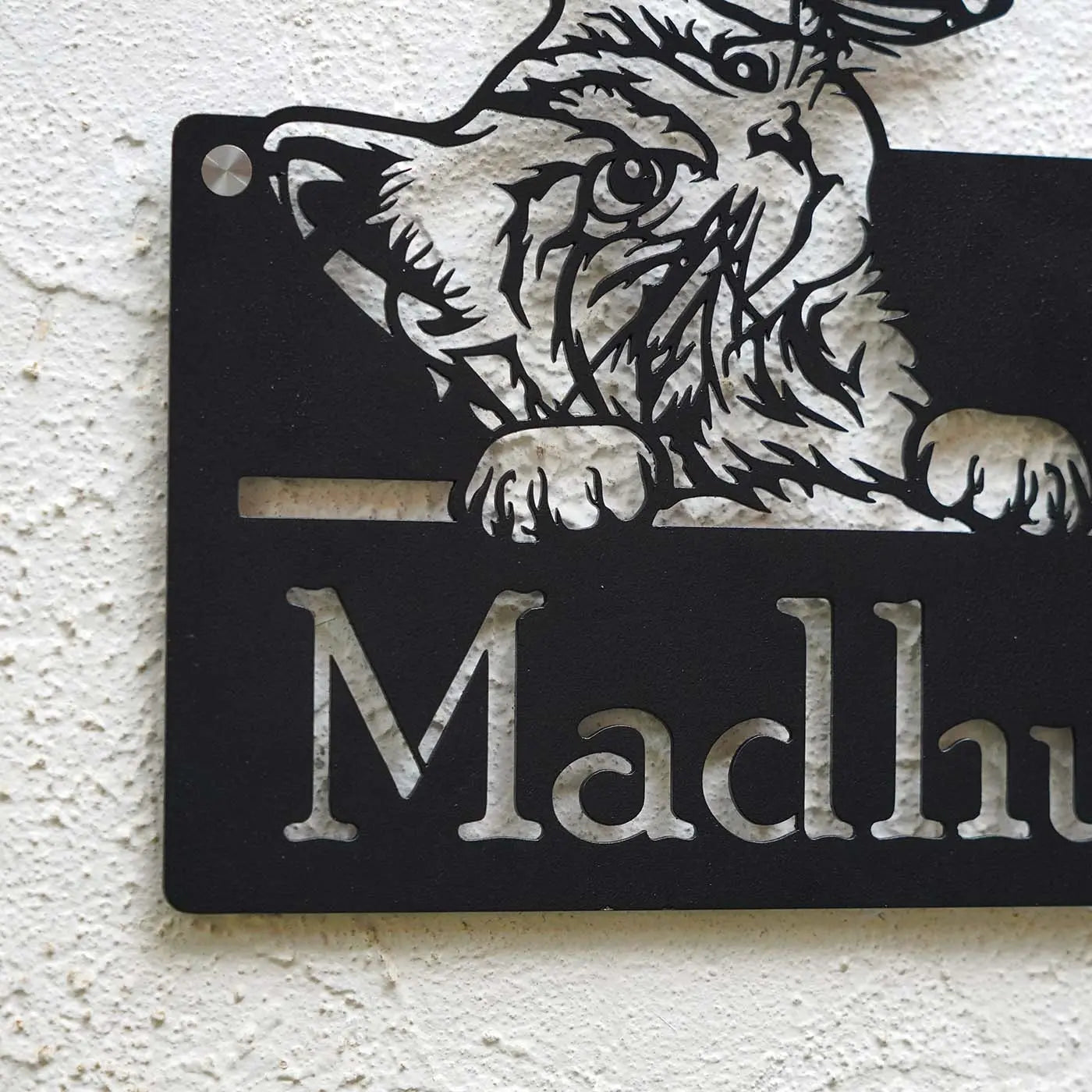 Personalized Cat Theme Metal Name Plate for Home | Weatherproof Design - Harshita Craft
