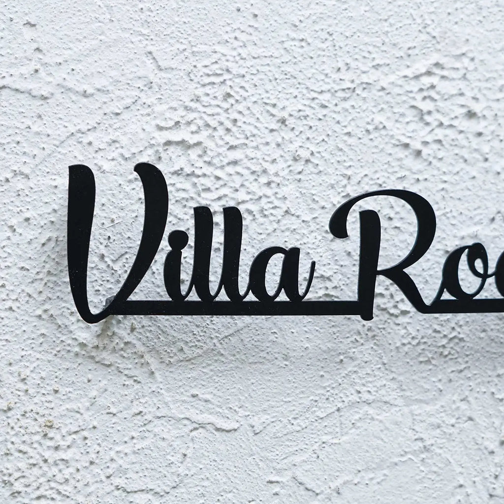 Personalized Weatherproof Modern Metal Cut Out Name Plate for Home & Outdoor - Harshita Craft