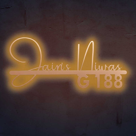 Personalized Waterproof Calligraphy Metal Name Plate for Home