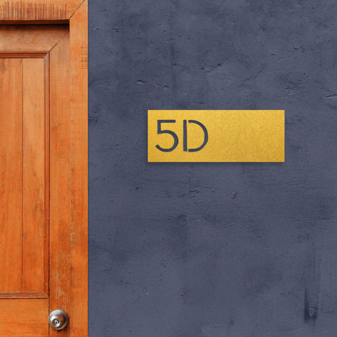 Personalized Laser Cut Minimalist Steel Name Plate for Home Entrance