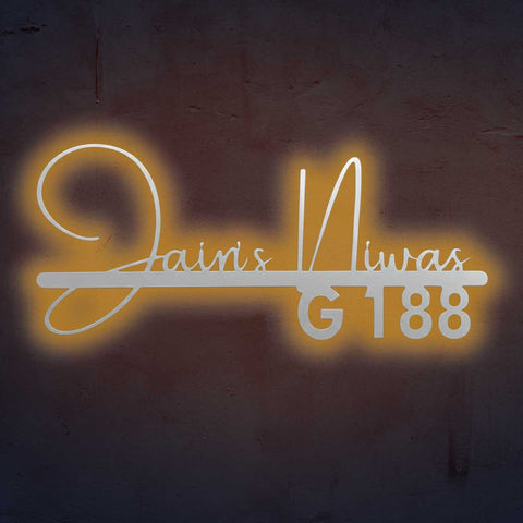 Personalized Waterproof Calligraphy Metal Name Plate for Home