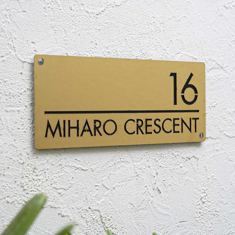 Personalized Stainless Steel Metal Name Plate for Home – Weatherproof Laser Cut Design