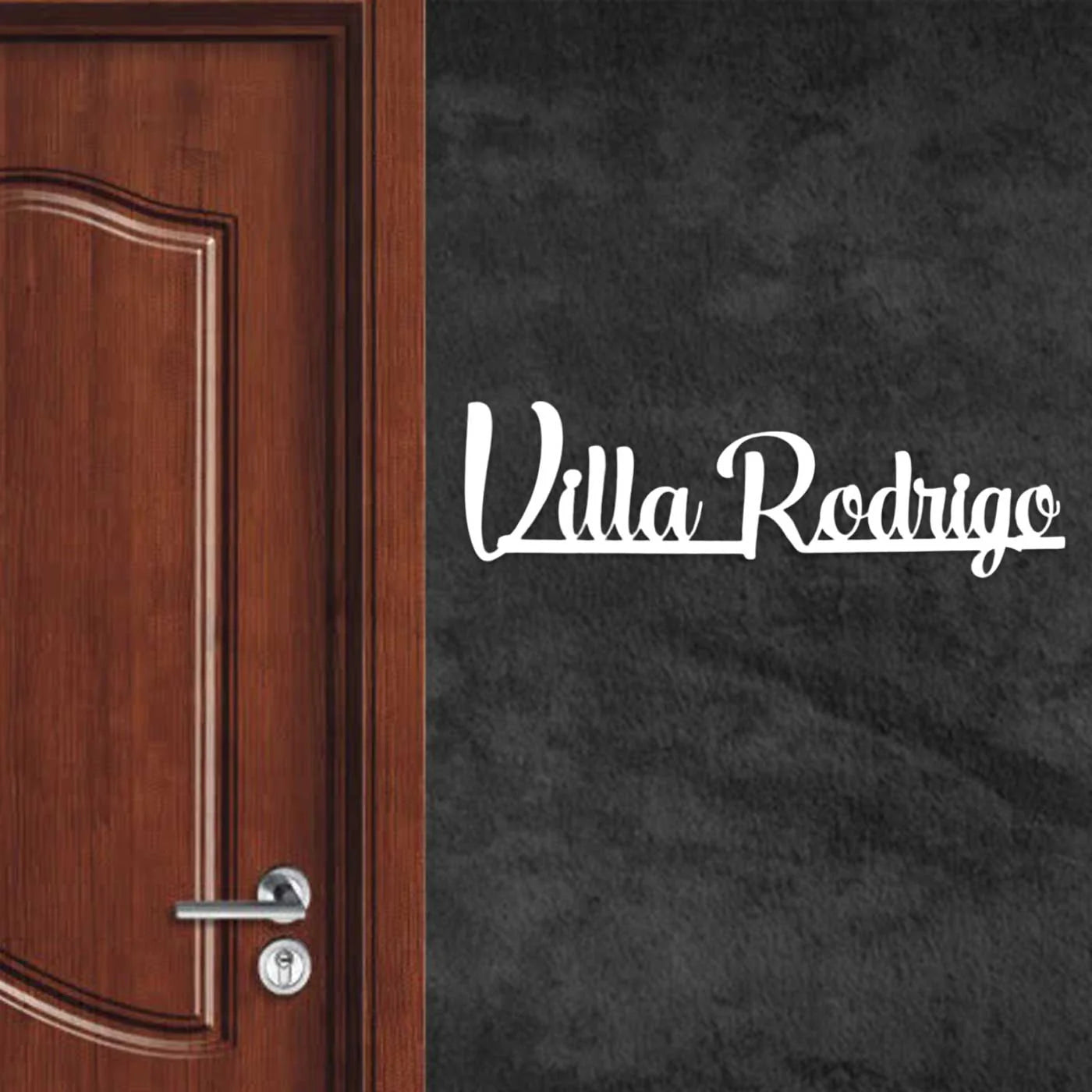 Personalized Weatherproof Modern Metal Cut Out Name Plate for Home & Outdoor - Harshita Craft