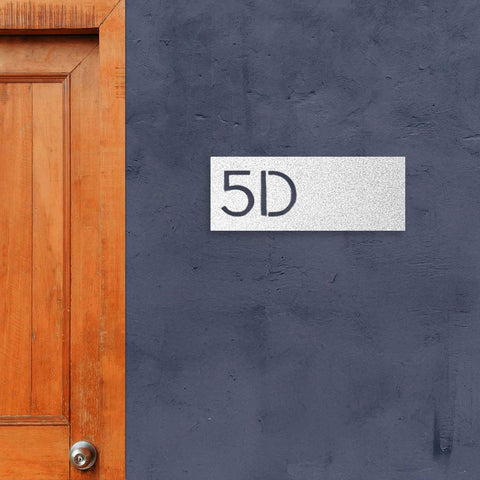 Personalized Laser Cut Minimalist Steel Name Plate for Home Entrance