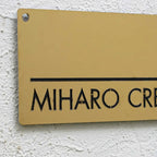 Personalized Stainless Steel Metal Name Plate for Home – Weatherproof Laser Cut Design - Harshita Craft