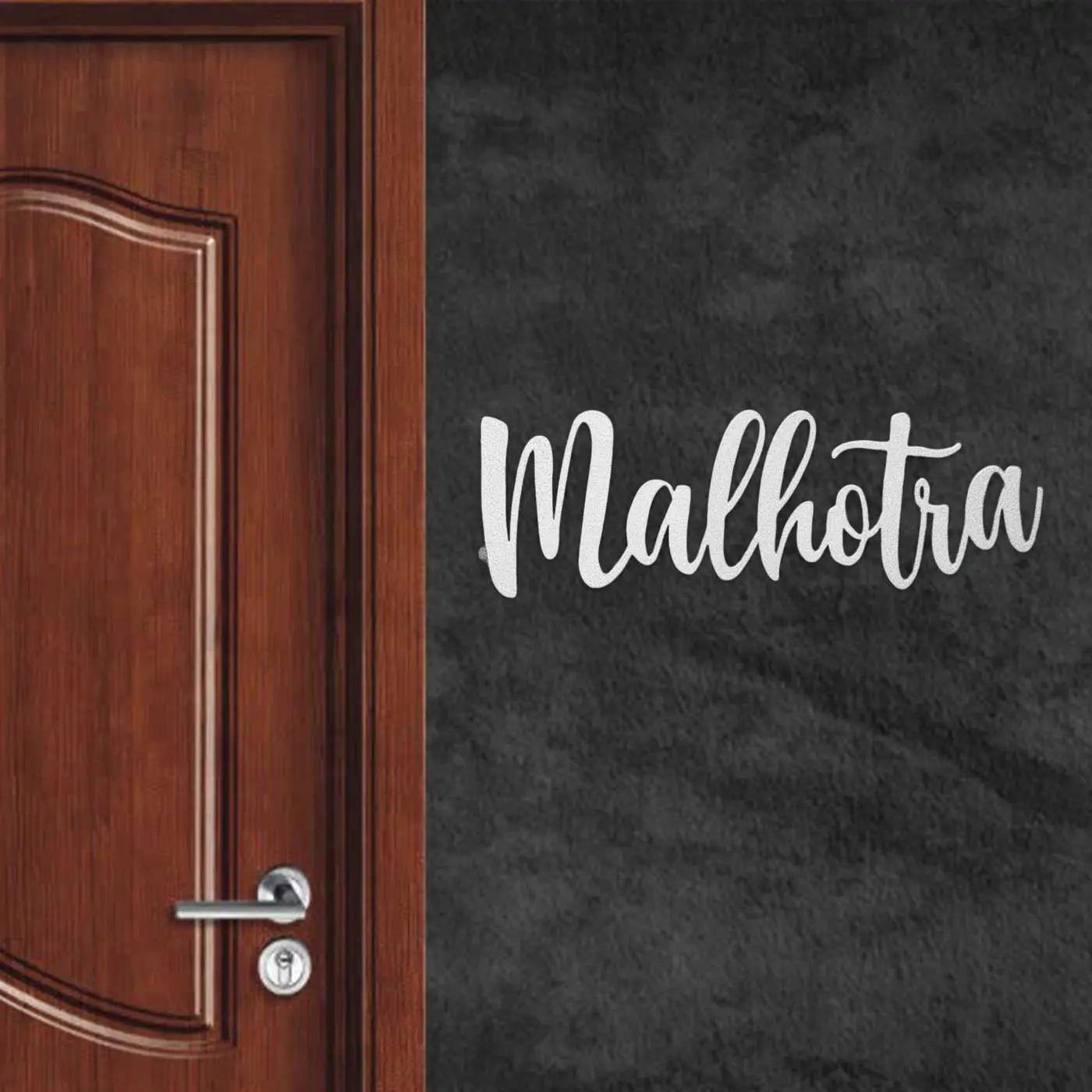 Personalized Weatherproof Laser Cut Metal Name Plate for Home | Modern Mild Steel Name Plate - Harshita Craft