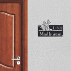 Personalized Cat Theme Metal Name Plate for Home | Weatherproof Design - Harshita Craft