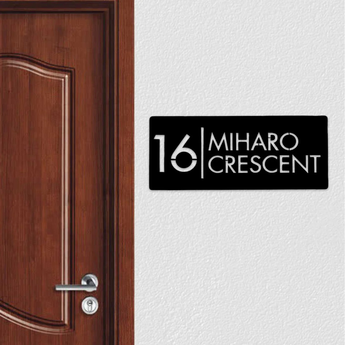 Personalized Stainless Steel Metal Name Plate for Home – Weatherproof Laser Cut Design