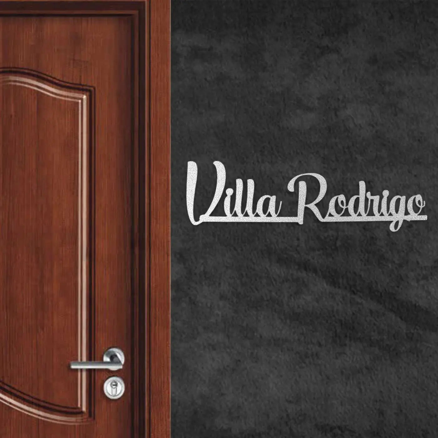 Personalized Weatherproof Modern Metal Cut Out Name Plate for Home & Outdoor - Harshita Craft