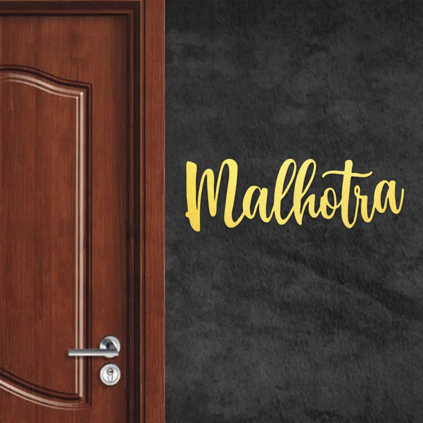 Personalized Weatherproof Laser Cut Metal Name Plate for Home | Modern Mild Steel Name Plate - Harshita Craft