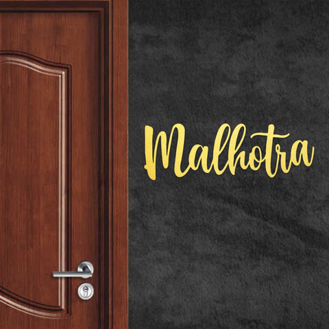 Personalized Weatherproof Laser Cut Metal Name Plate for Home | Modern Mild Steel Name Plate