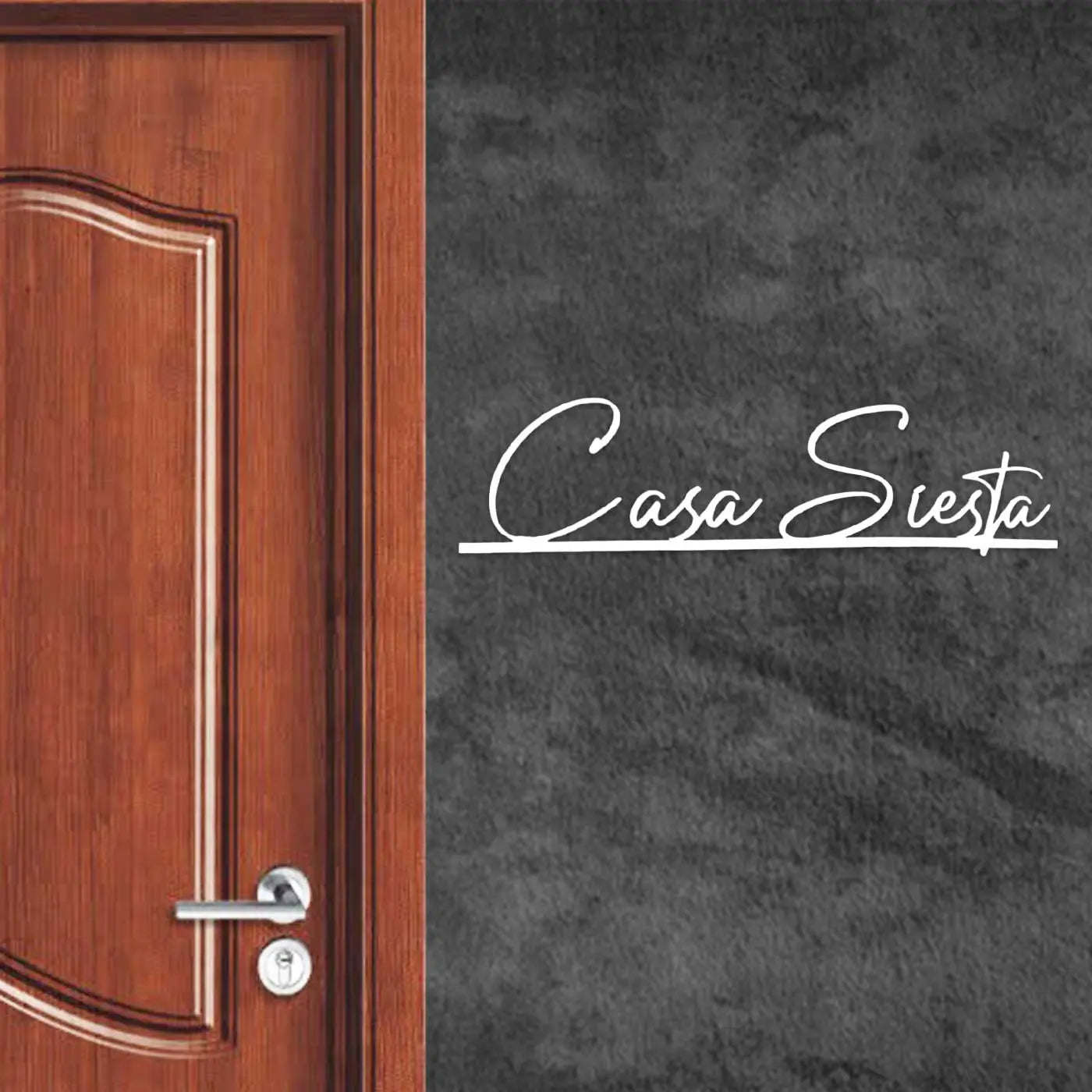 Personalized Modern Laser Cut Metal Name Plate for Home | Weatherproof Steel Design - Harshita Craft