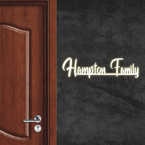 Personalized Weatherproof Minimal Laser Cut Metal Name Plate for Home