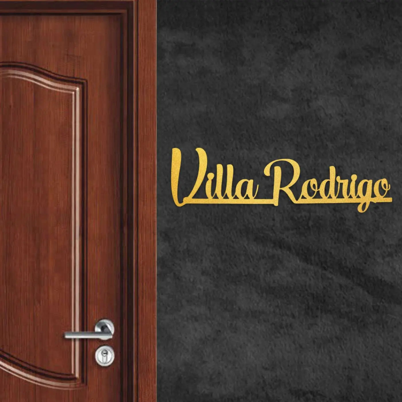 Personalized Weatherproof Modern Metal Cut Out Name Plate for Home & Outdoor - Harshita Craft