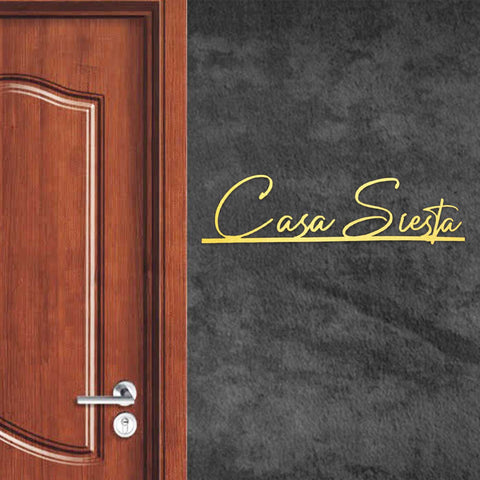 Personalized Modern Laser Cut Metal Name Plate for Home | Weatherproof Steel Design