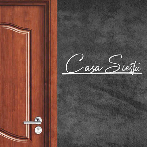 Personalized Modern Laser Cut Metal Name Plate for Home | Weatherproof Steel Design