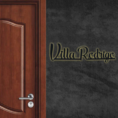 Personalized Weatherproof Modern Metal Cut Out Name Plate for Home & Outdoor