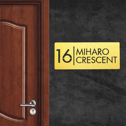 Personalized Stainless Steel Metal Name Plate for Home – Weatherproof Laser Cut Design