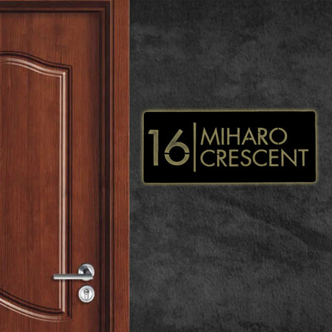 Personalized Stainless Steel Metal Name Plate for Home – Weatherproof Laser Cut Design