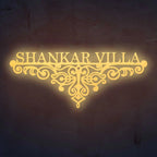 Personalized Metal Name Plate for Home – Weatherproof Mild Steel Name Plate for Villa & House Entrance - Harshita Craft