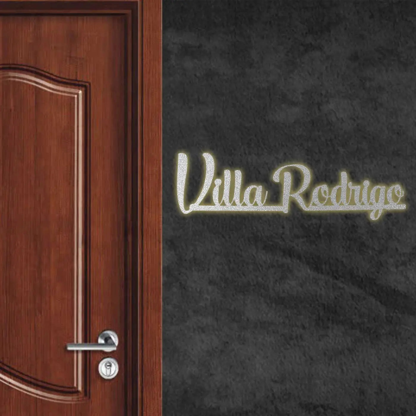 Personalized Weatherproof Modern Metal Cut Out Name Plate for Home & Outdoor - Harshita Craft