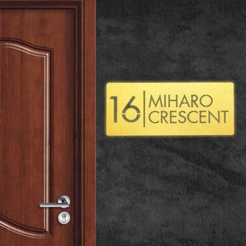 Personalized Stainless Steel Metal Name Plate for Home – Weatherproof Laser Cut Design