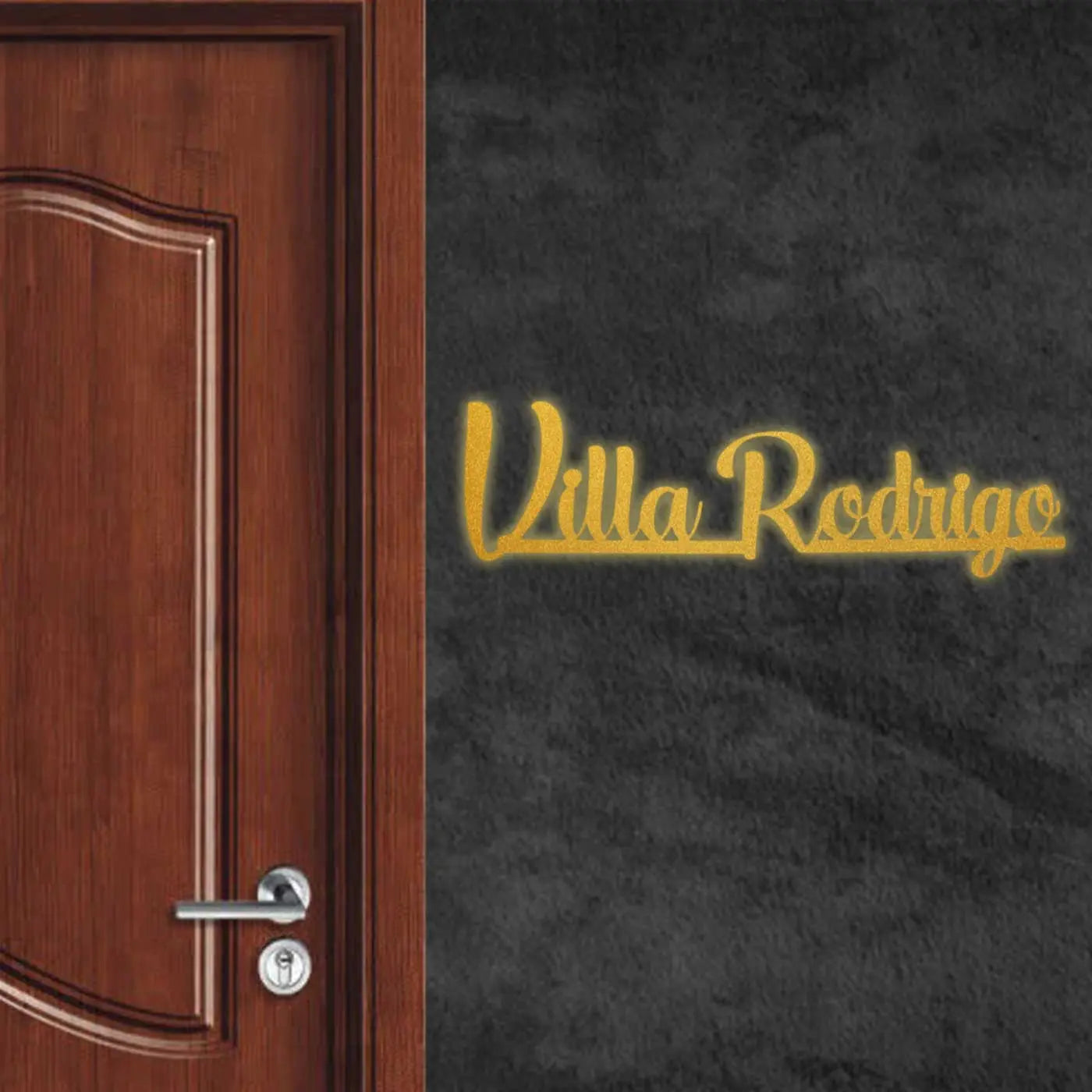 Personalized Weatherproof Modern Metal Cut Out Name Plate for Home & Outdoor - Harshita Craft