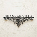 Personalized Metal Name Plate for Home – Weatherproof Mild Steel Name Plate for Villa & House Entrance - Harshita Craft