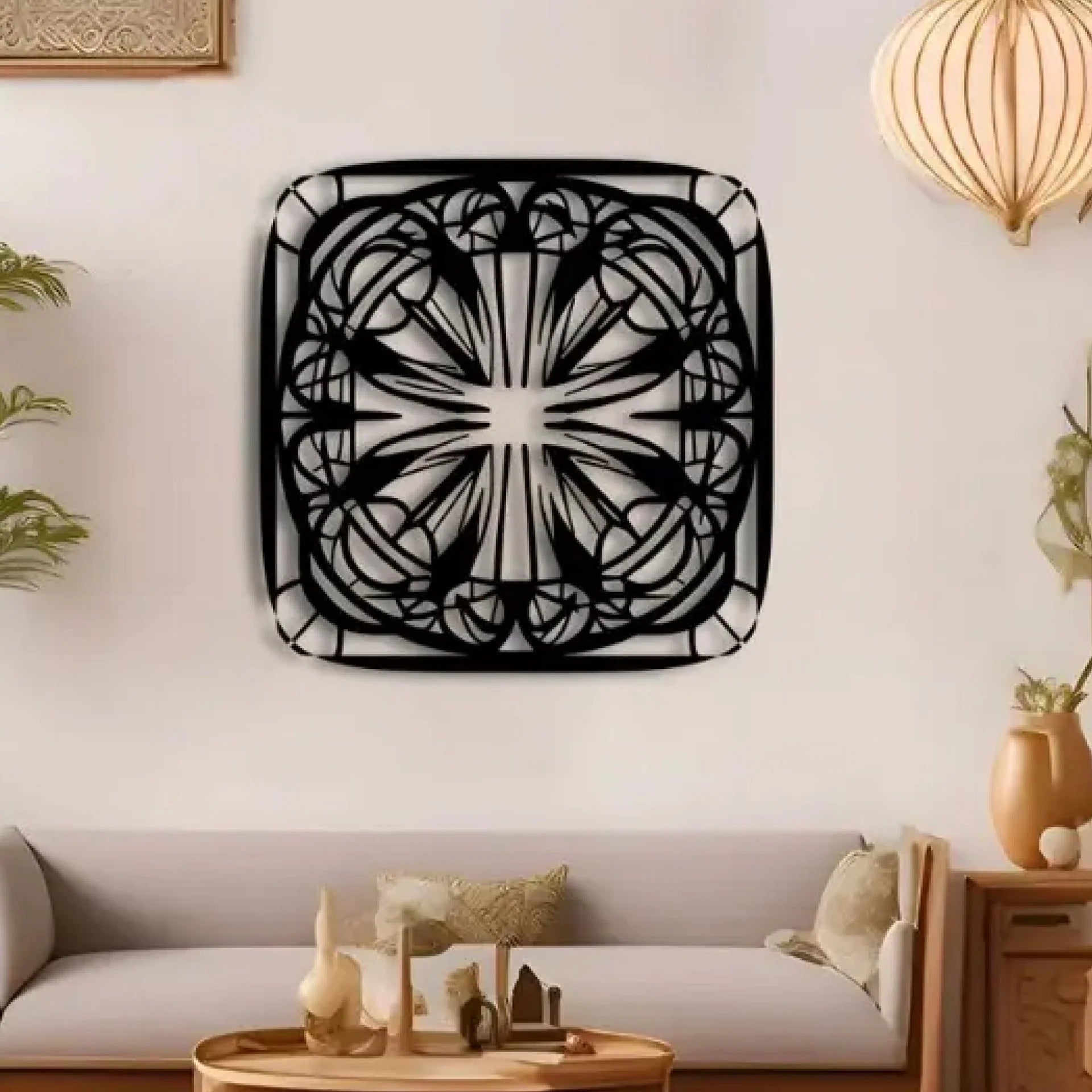  Mandala Square Metal Wall Art