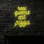 Real Queens Eat Pizza Neon Sign – LED Neon Light 