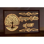 Stylish Personalized 3D Embossed Letters LED Acrylic Name Plate for Home