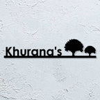 Personalized Laser Cut Tree Theme Metal Name Plate for Home - Harshita Craft