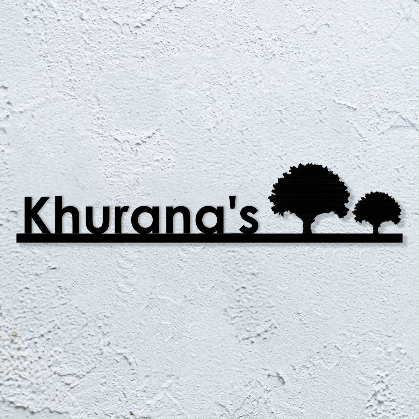 Personalized Laser Cut Tree Theme Metal Name Plate for Home - Harshita Craft