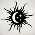 Sun Moon & Stars Metal Wall Art