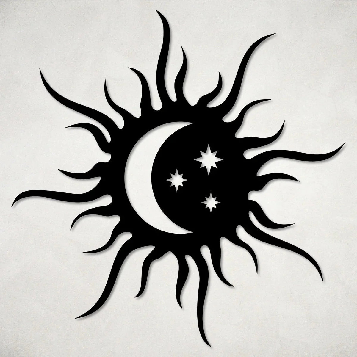 Sun Moon & Stars Metal Wall Art