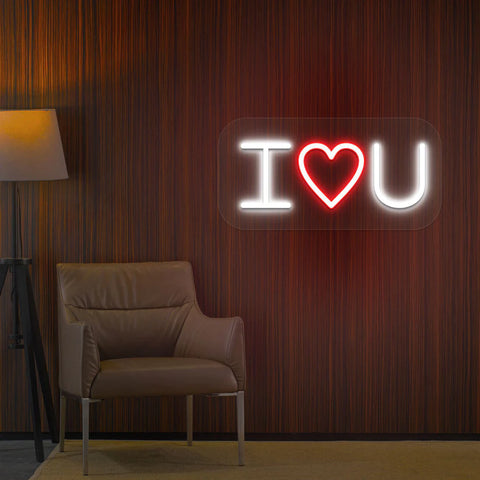 I LOVE U Neon Sign