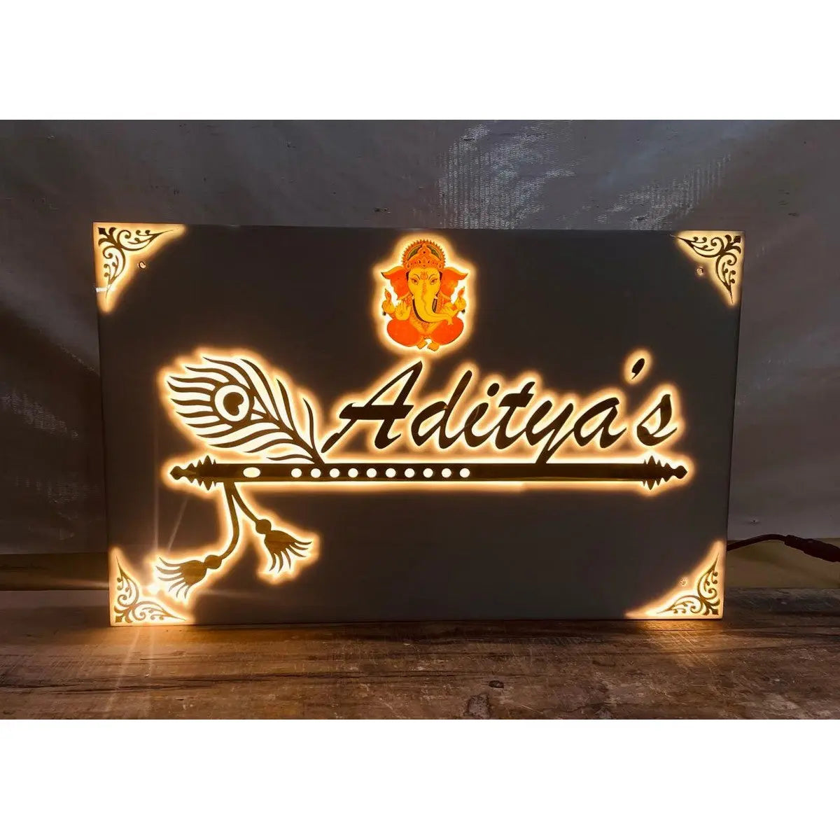 Waterproof Acrylic LED Name Plate – Warm White