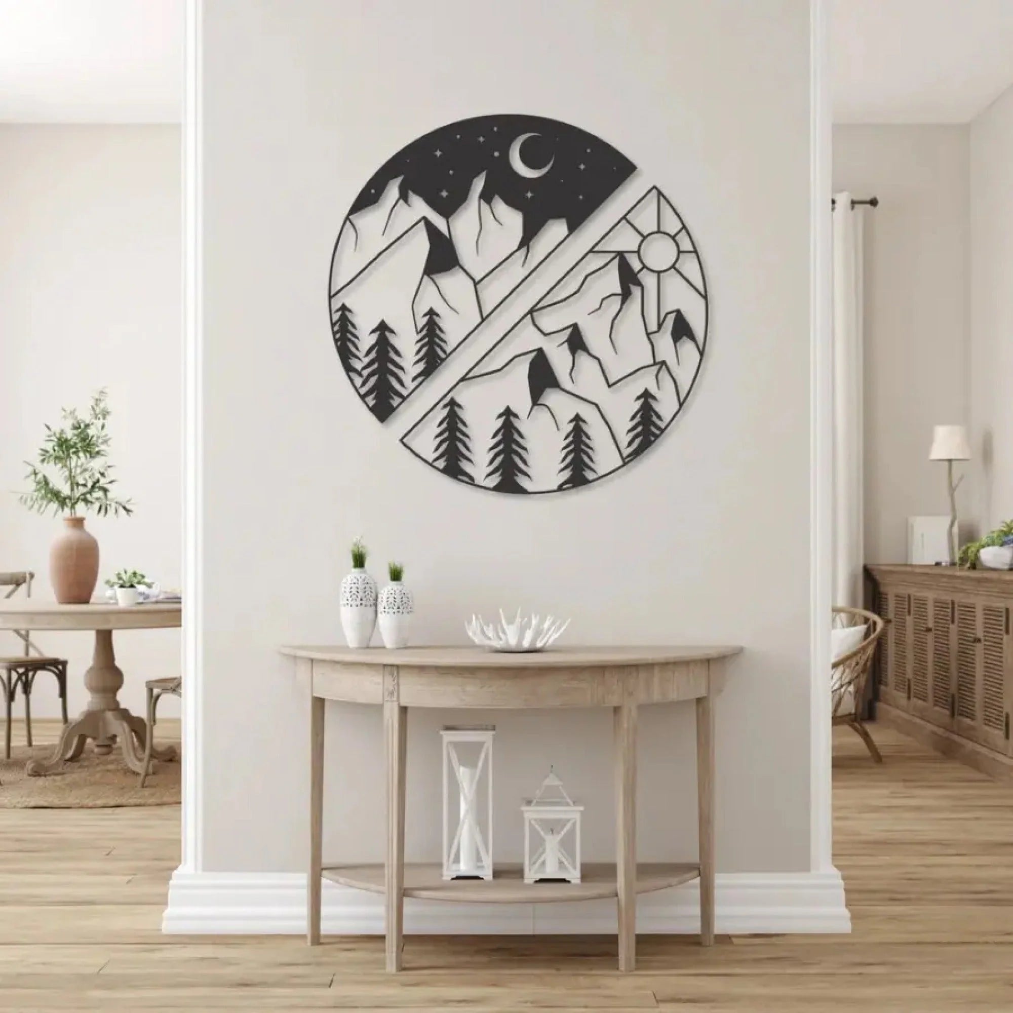 Moon Mountain Metal Wall Art 