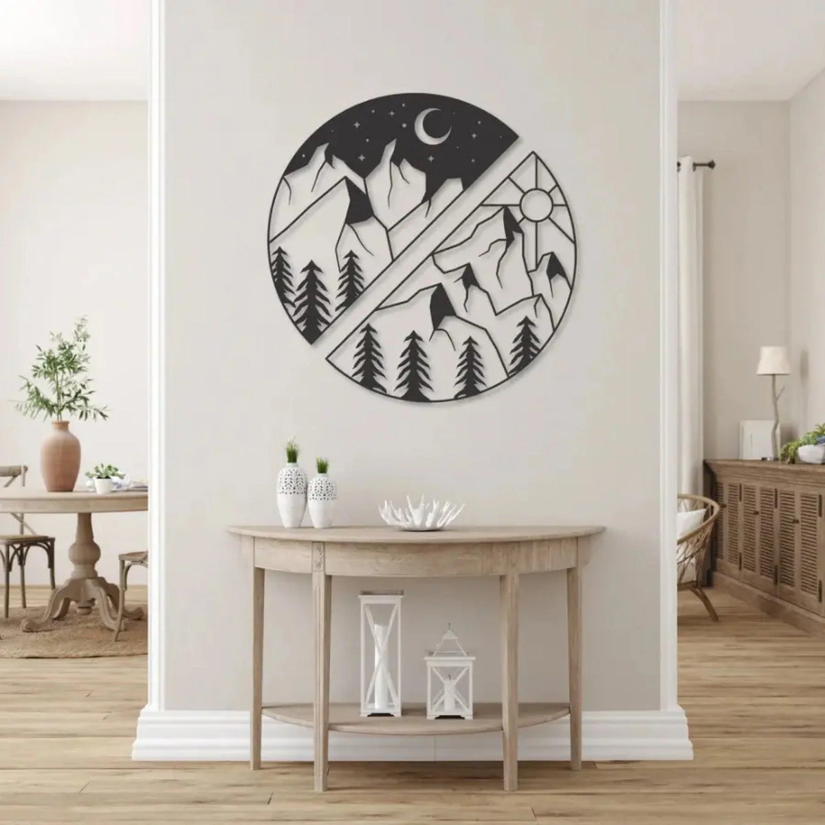 Moon Mountain Metal Wall Art 