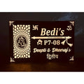 Acrylic LED Personalised Home Name Plate with Light