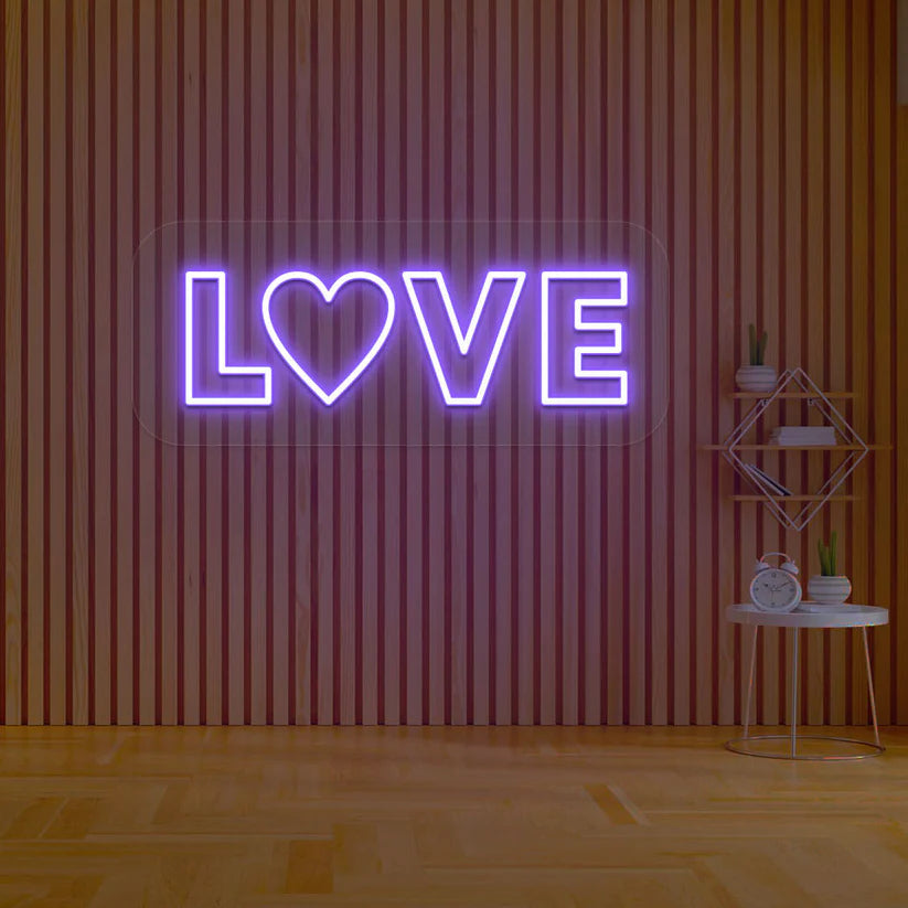Love Neon Sign | Decorative Neon Light for Bedroom, Wall & Room Decor