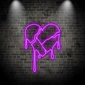 Broken Heart Neon Sign | Love LED Neon Light for Bedroom & Wall Decor - Harshita Craft