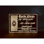 Personalized Acrylic LED Name Plate for Home