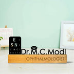 Personalized Minimal Desk Table Name Plate for Ophthalmologist